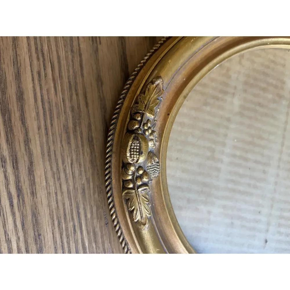 Antique Baroque Gold Gilt Oval Frame 12x10” Acorns and Leaves Victorian Frame